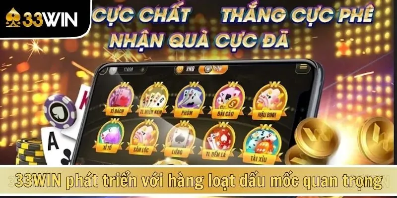 33WIN phát triển với hàng loạt dấu mốc quan trọng