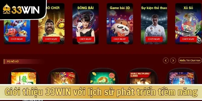 Giới thiệu 33WIN với lịch sử phát triển tiềm năng